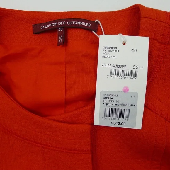 Comptoir Des Cotonniers Molia Cotton Orange Jacket - Picture 5 of 6